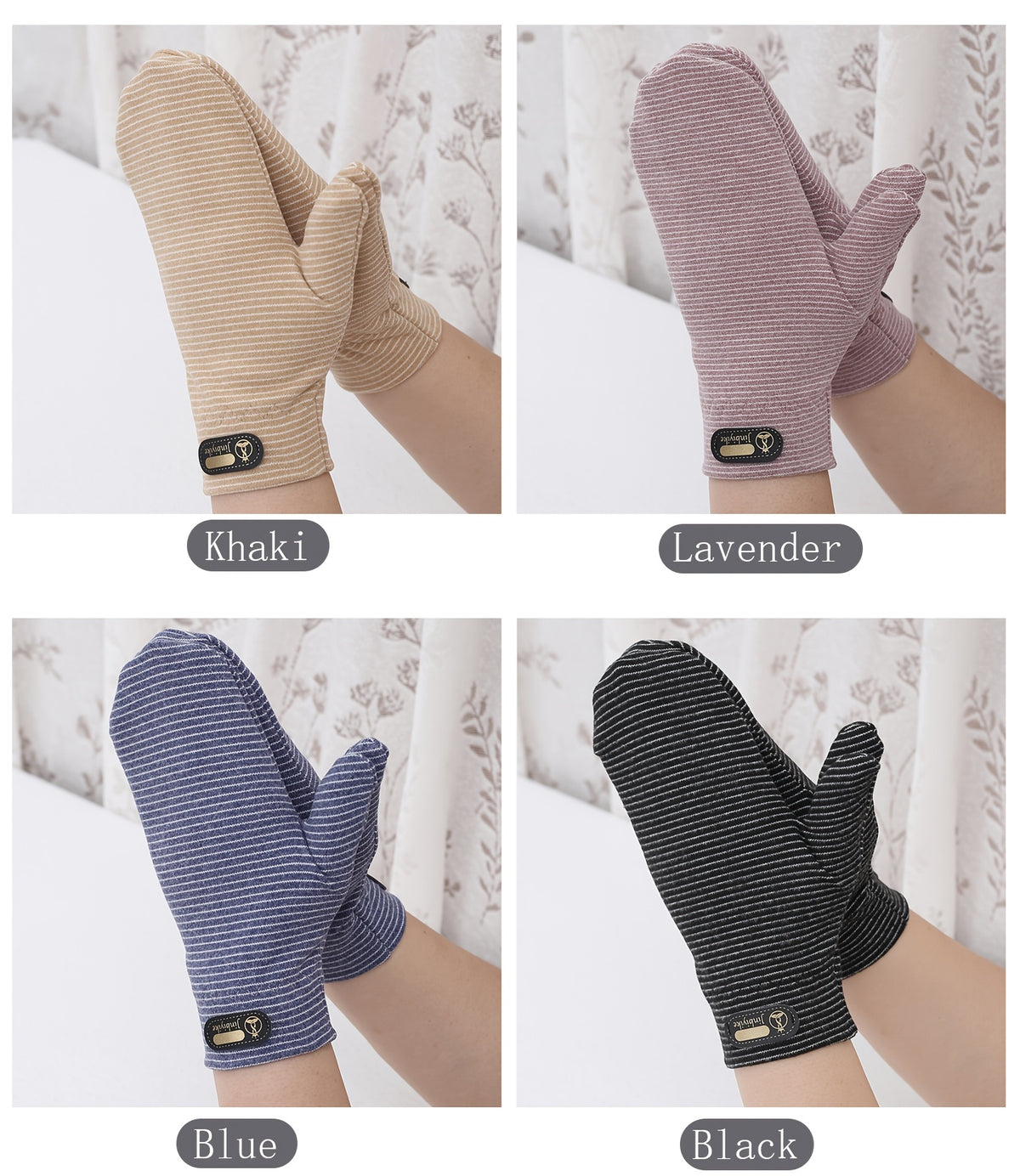 Gants sans doigts thermiques en maille, 5 coloris