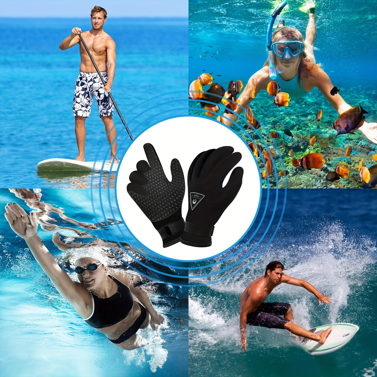 Gants antidérapants, 4 coloris