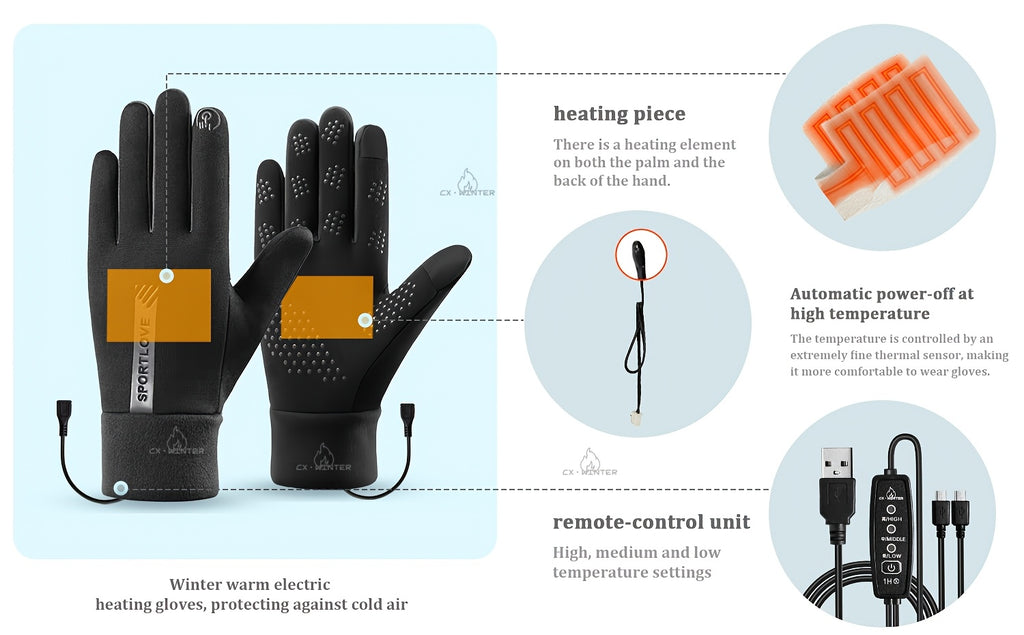 Gants de ski chauffants