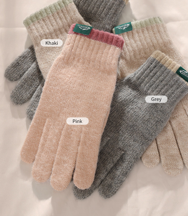 Gants coupe-vent doublés en laine
