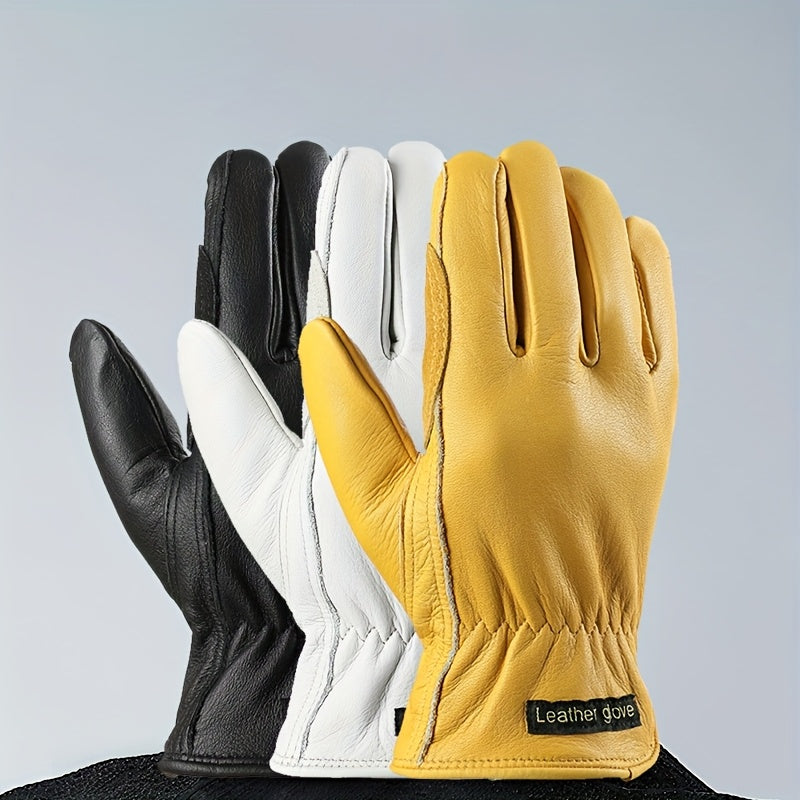 Gants en cuir, 3 coloris