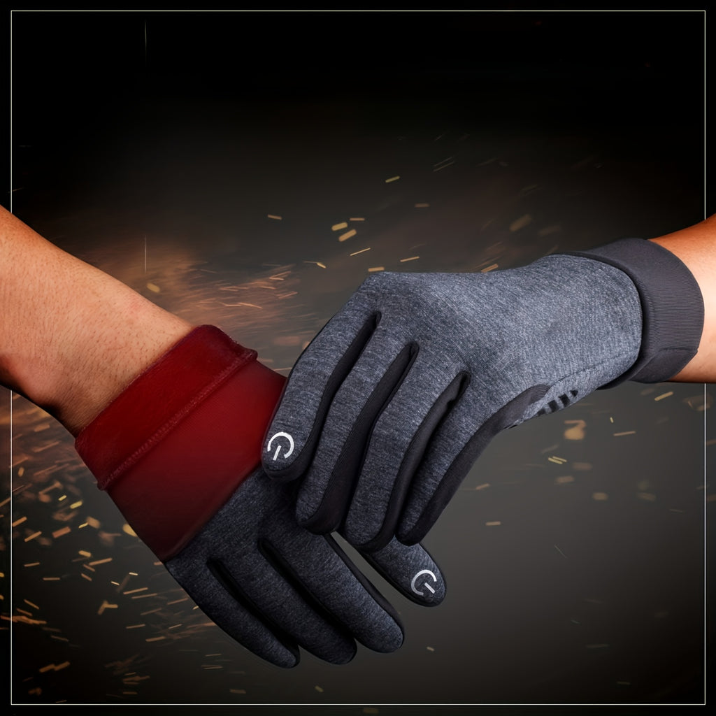 Gants mitaines antidérapants doublés en maille