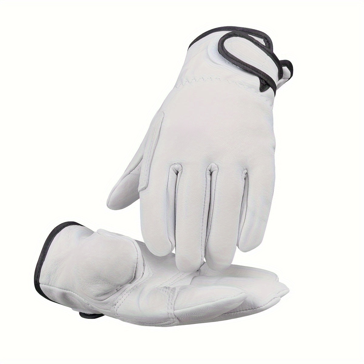 Gants de travail à paume renforcée à boucle de suspension en cuir de mouton — lot de 2 paires