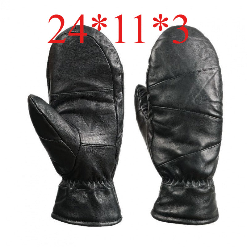 Gants mitaines coupe-vent doublés en maille, noir