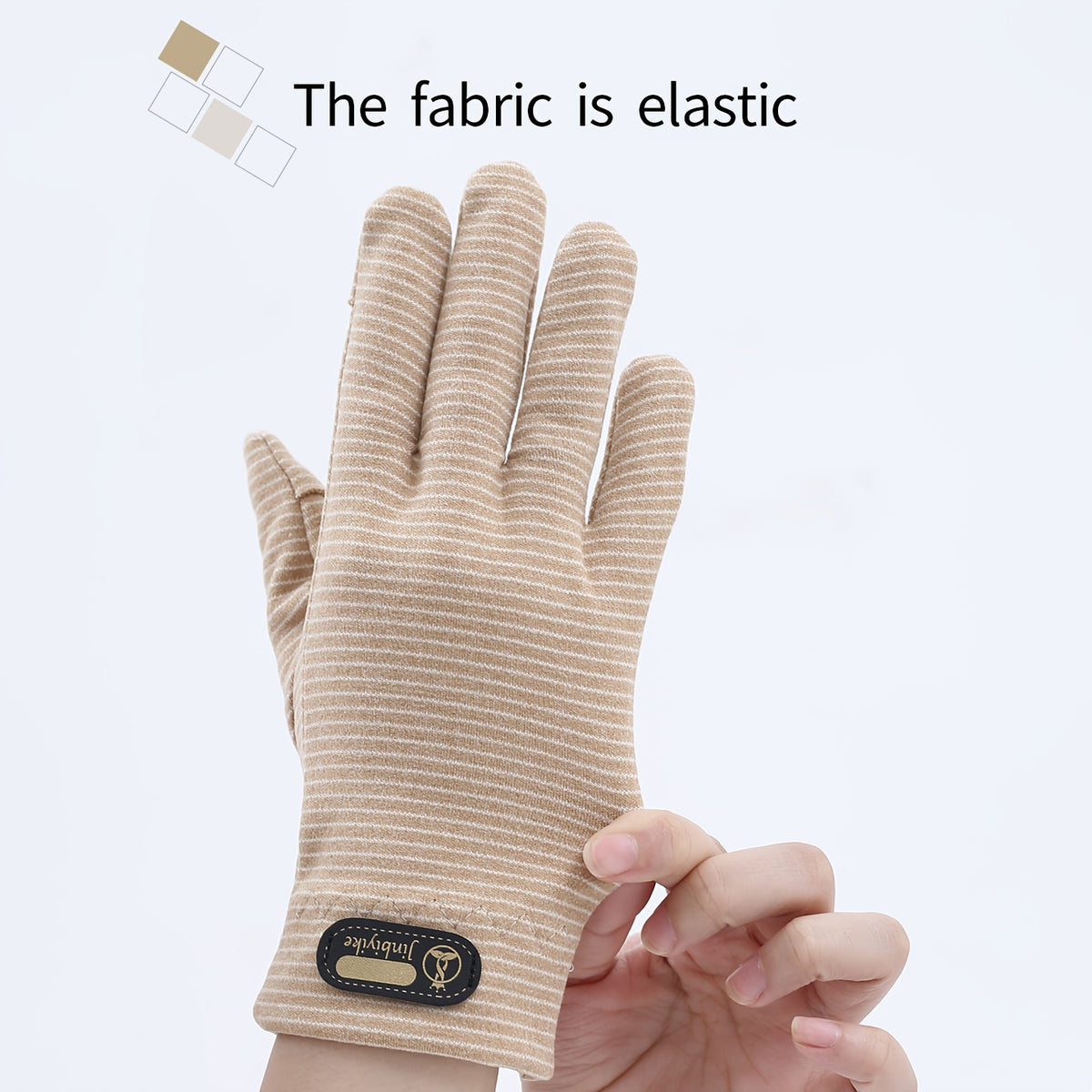Gants sans doigts en maille, 3 coloris, noir, bleu et lavande