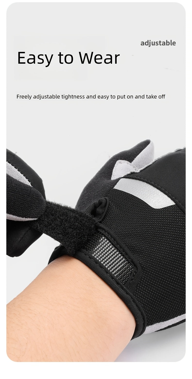Gants de vélo à paume renforcée en maille, Tosuod, brun