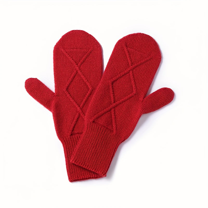 Moufles, pour le grand froid, rouge, beige, gris, rouge