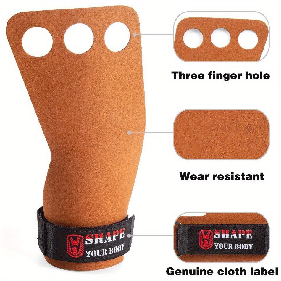 Gants de musculation à sangle de poignet en cuir