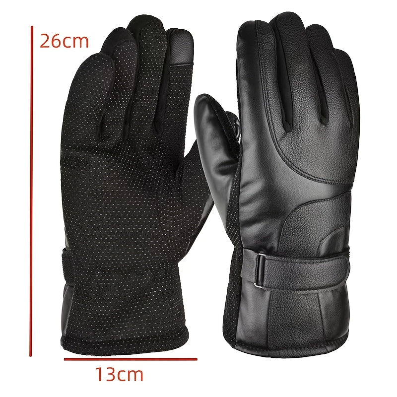 Gants tactiles thermiques en cuir, les sept grands