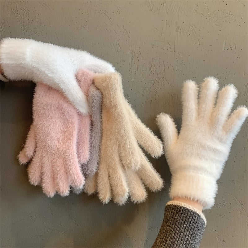 Gants en maille, 6 coloris, tissé