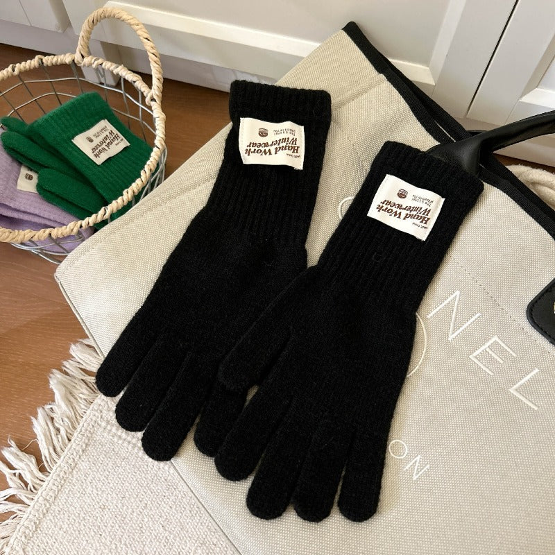 Gants tactiles coupe-vent à étiquette cousue en maille — lot de 3 paires