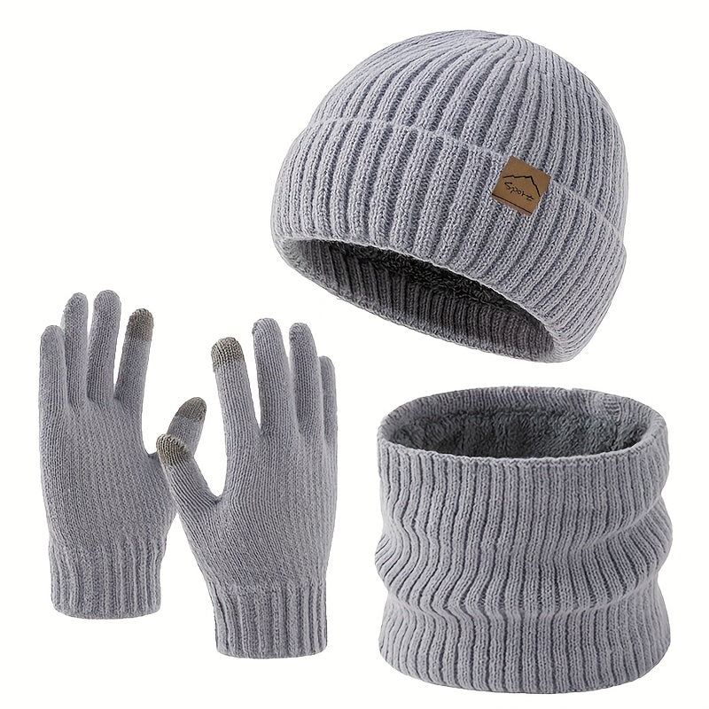 Gants tactiles thermiques en maille — lot de 3 paires, 4 coloris