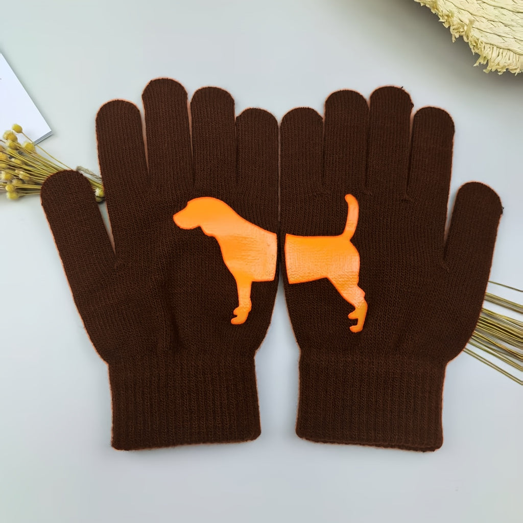 Gants coupe-vent à poignet côtelé en maille