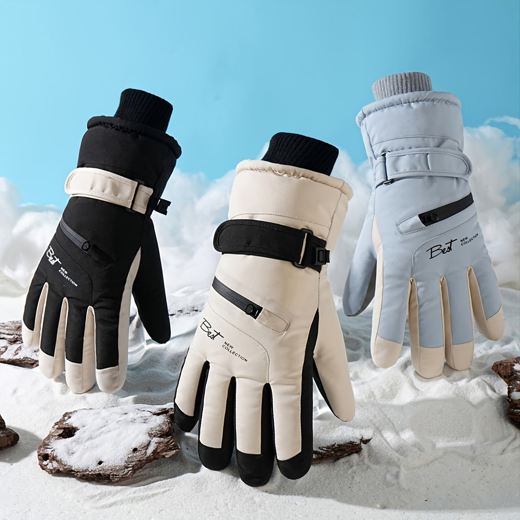 Gants tactiles coupe-vent imperméables en cuir