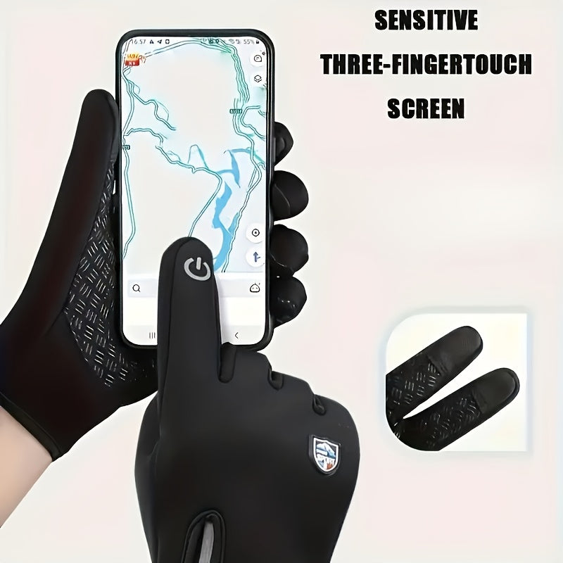 Gants tactiles coupe-vent thermiques en maille — lot de 2 paires