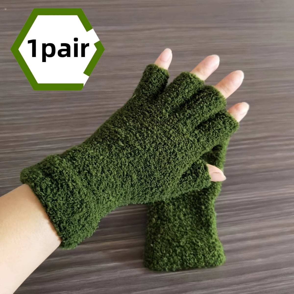 Gants longs en maille, noir