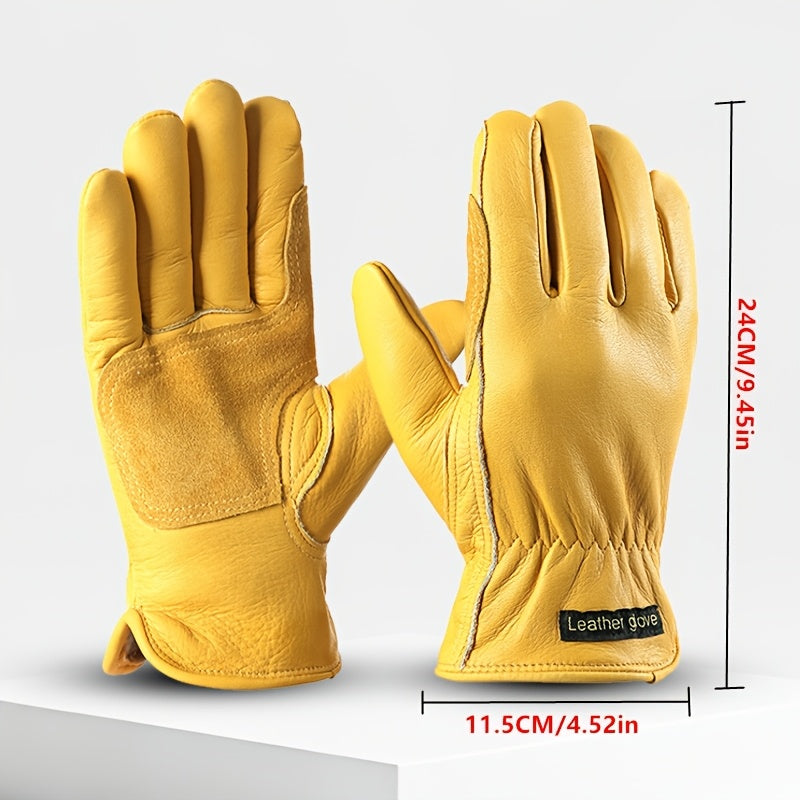 Gants en cuir, 3 coloris