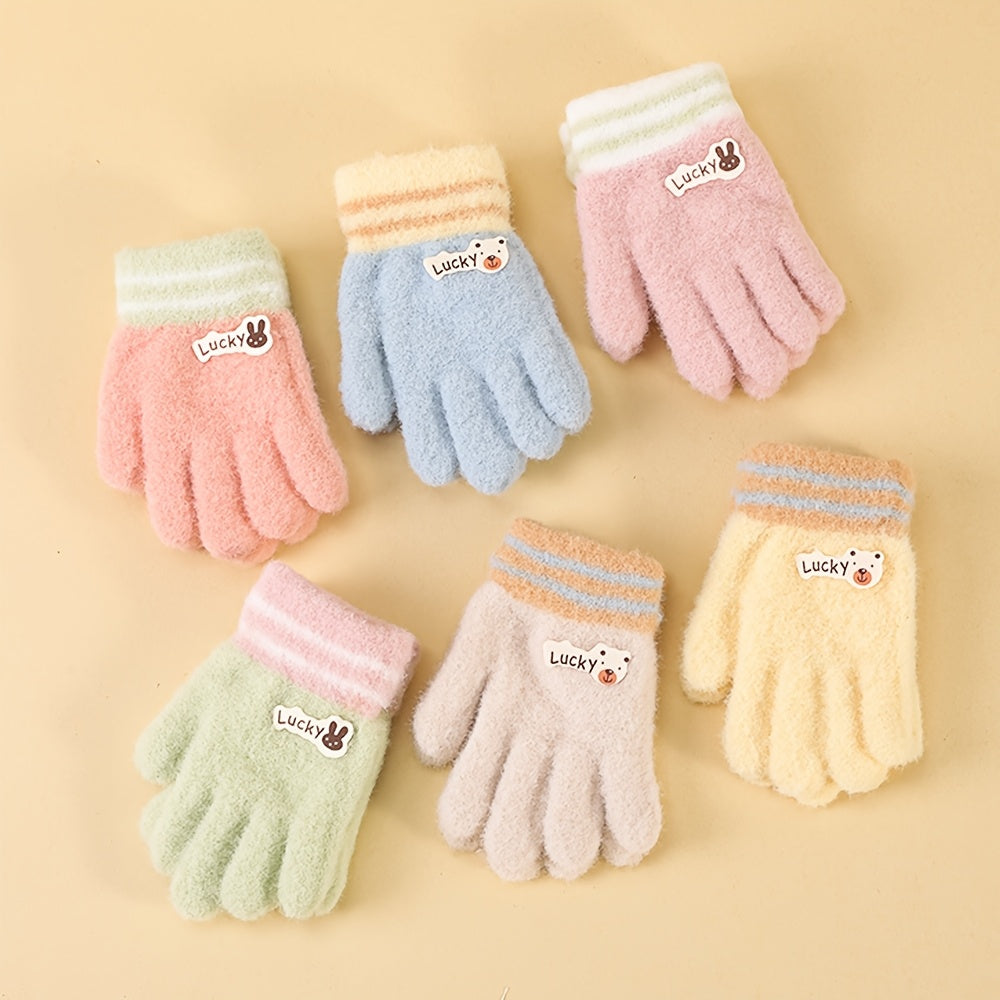 Gants en maille, 6 coloris