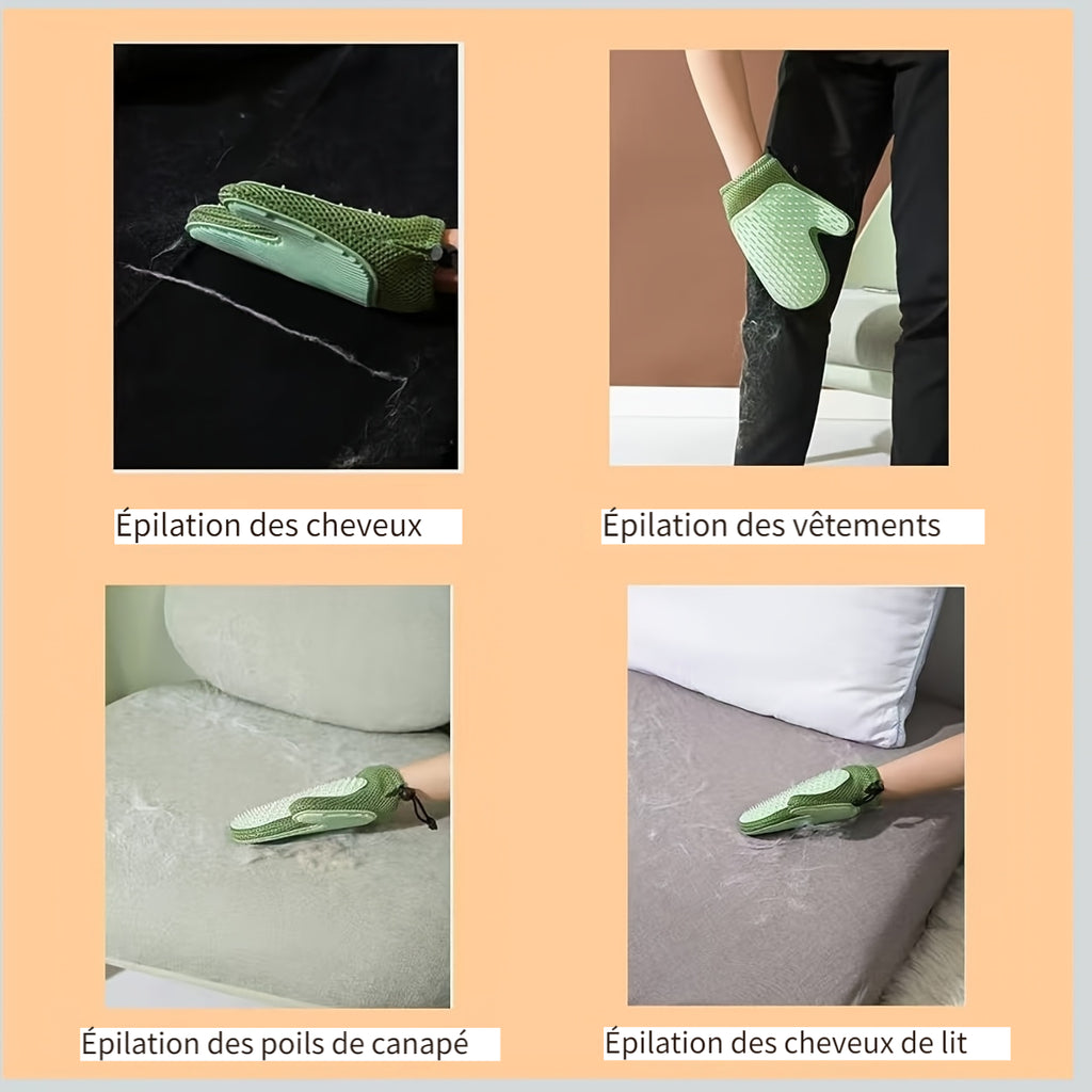 Gants de toilettage antidérapants