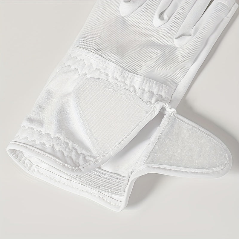Gants à deux doigts ouverts de golf respirants à paume renforcée en simili cuir