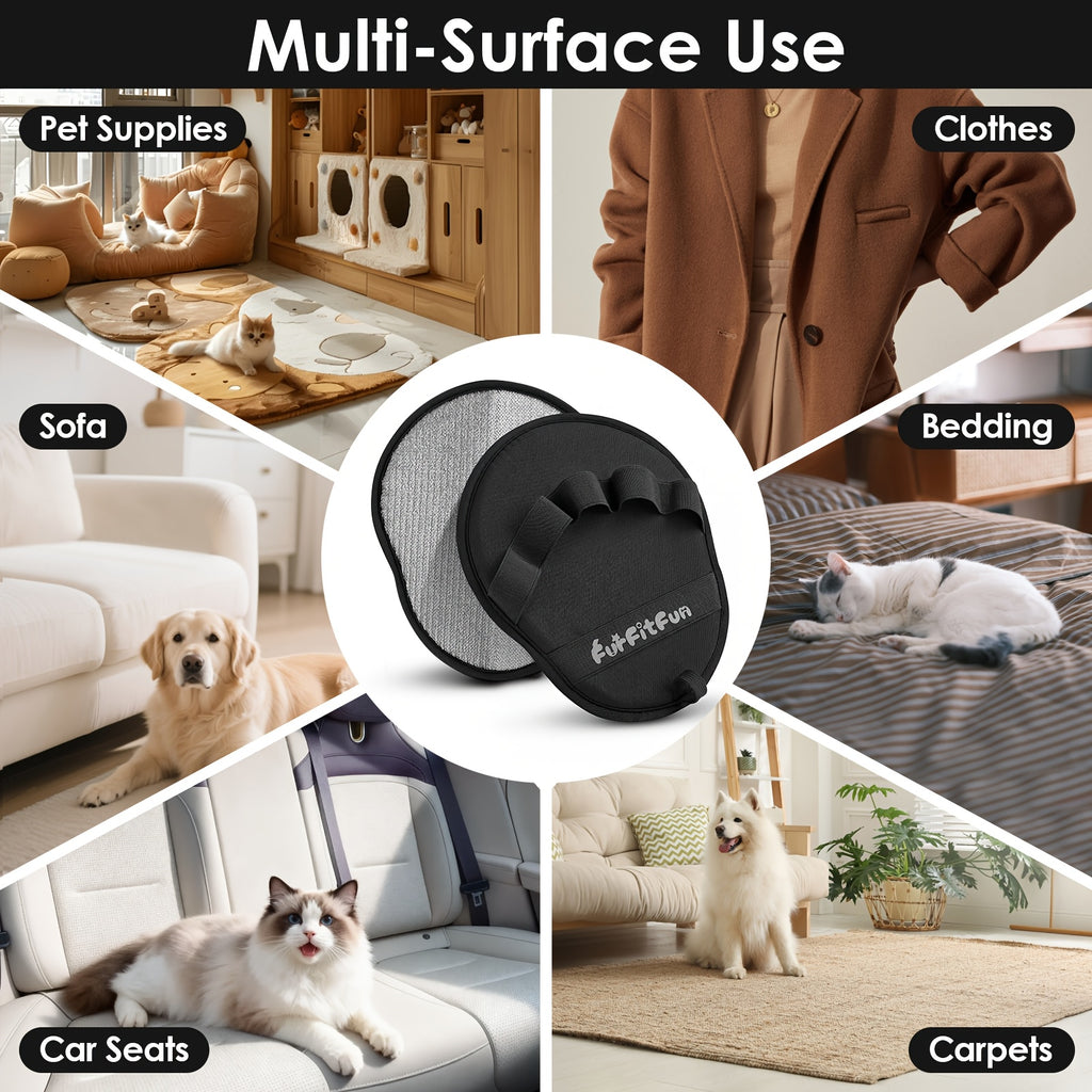 Gant anti-poil de sport nautique à motif chat à sangle de poignet en velours