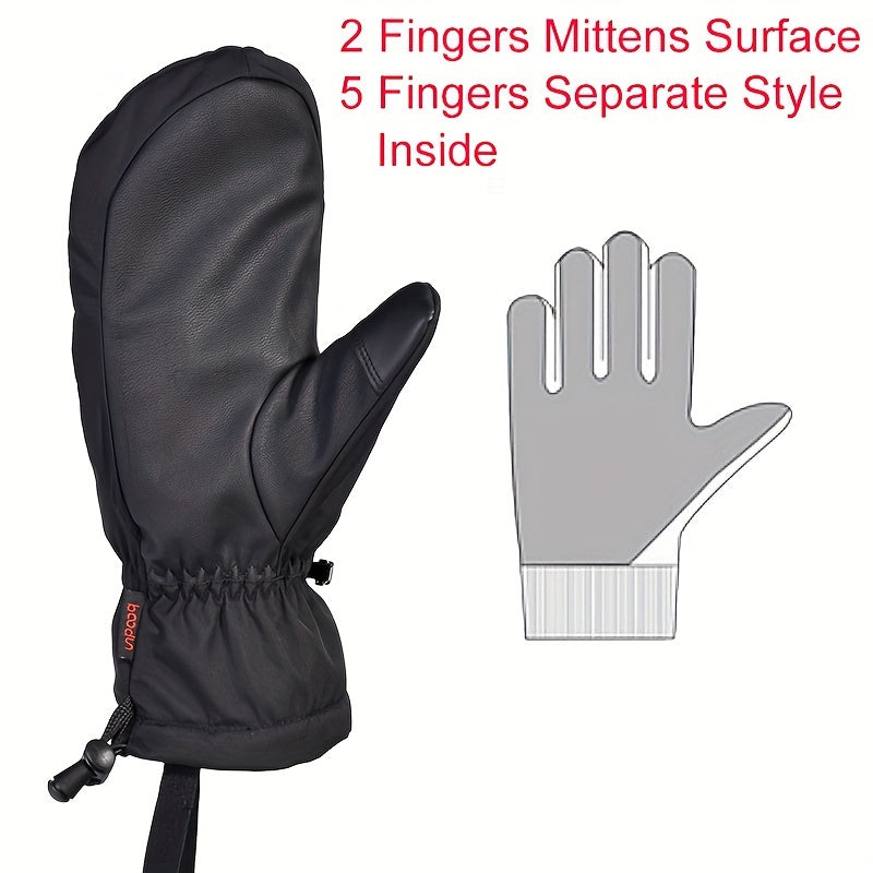 Gants tactiles de ski en maille, gris