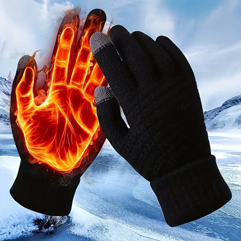 Gants sans doigts thermiques de conduite en maille