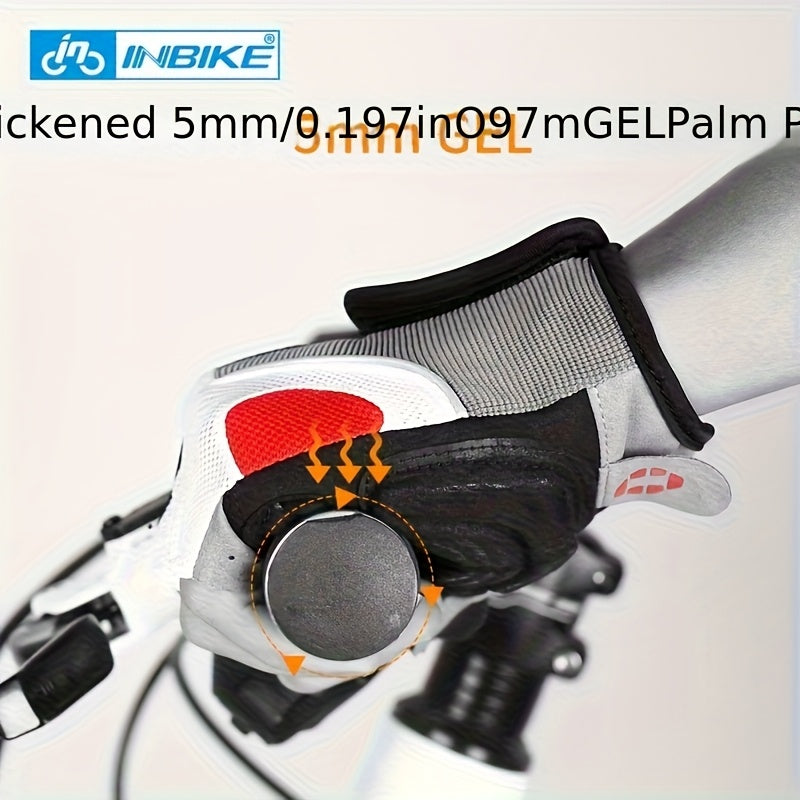 Mitaines de vélo à paume renforcée en simili cuir