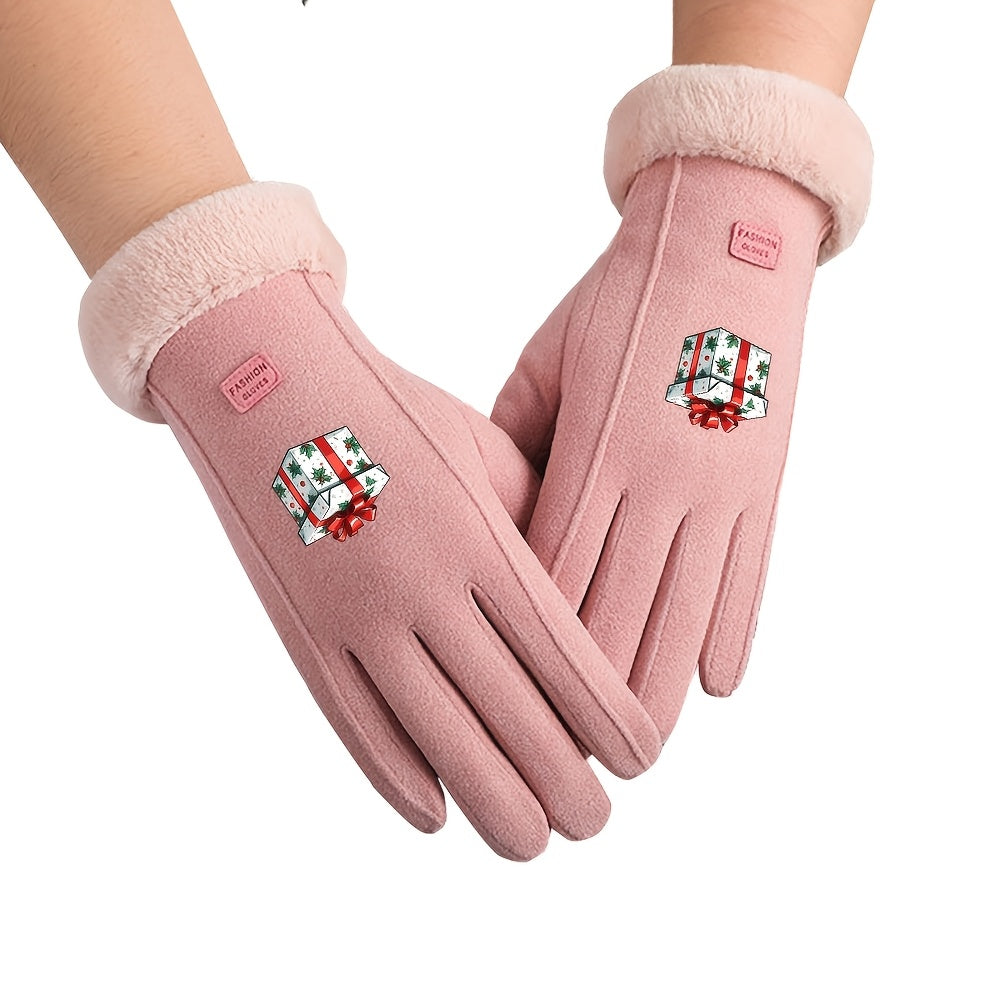 Gants doublés thermiques en maille, pour le grand froid, 3 coloris, rose 24cmx8.5cm Image