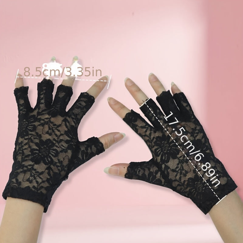 Gants sans doigts fins de conduite en maille