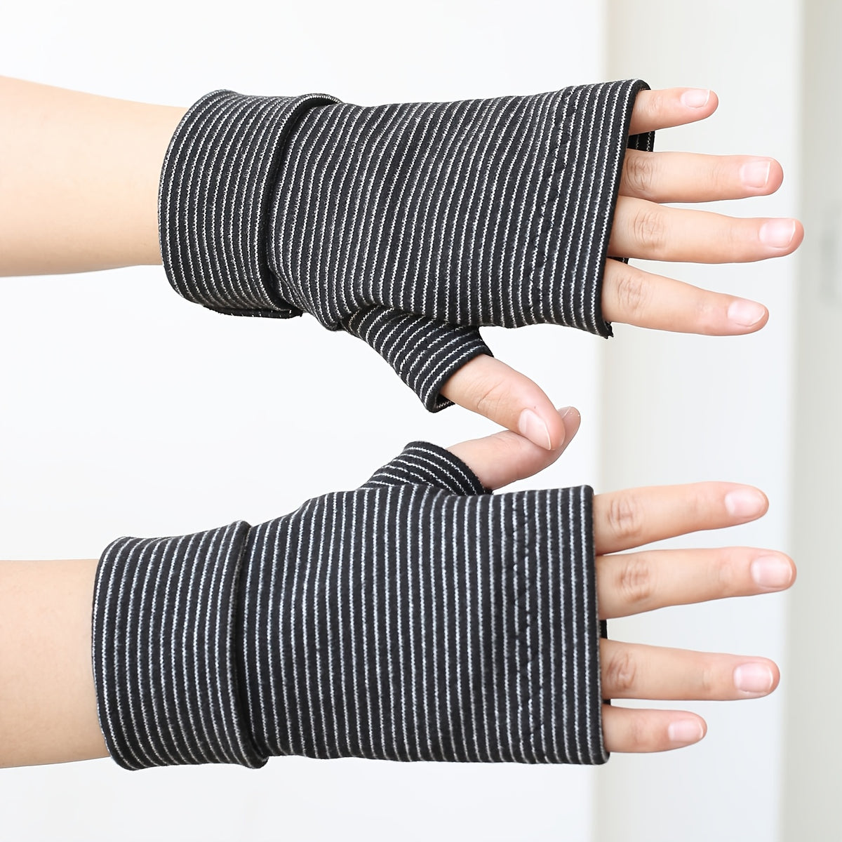 Manchons, tactile, gris, noir, bleu, noir