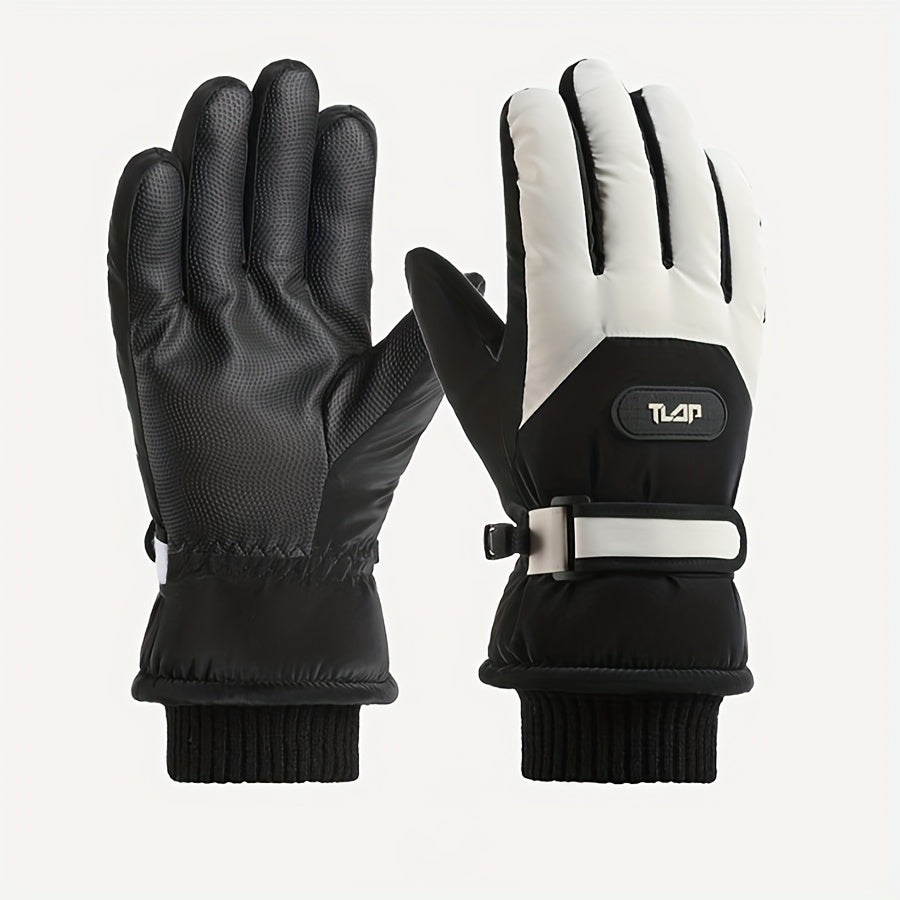 Gants tactiles doublés thermiques, 3 coloris, noir