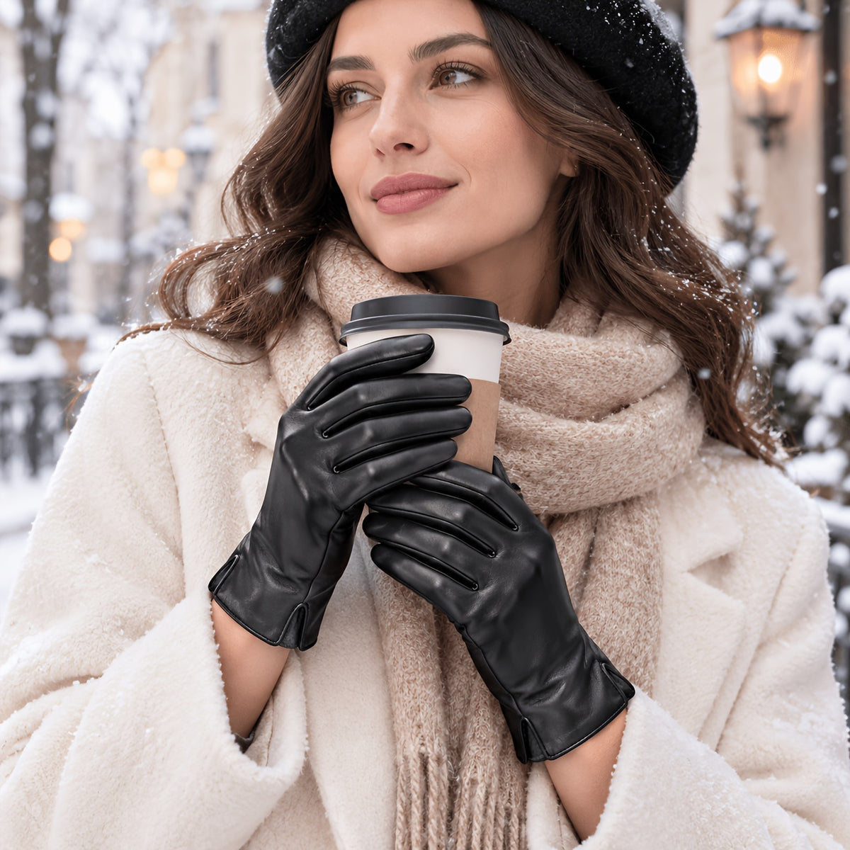 Gants thermiques en cuir