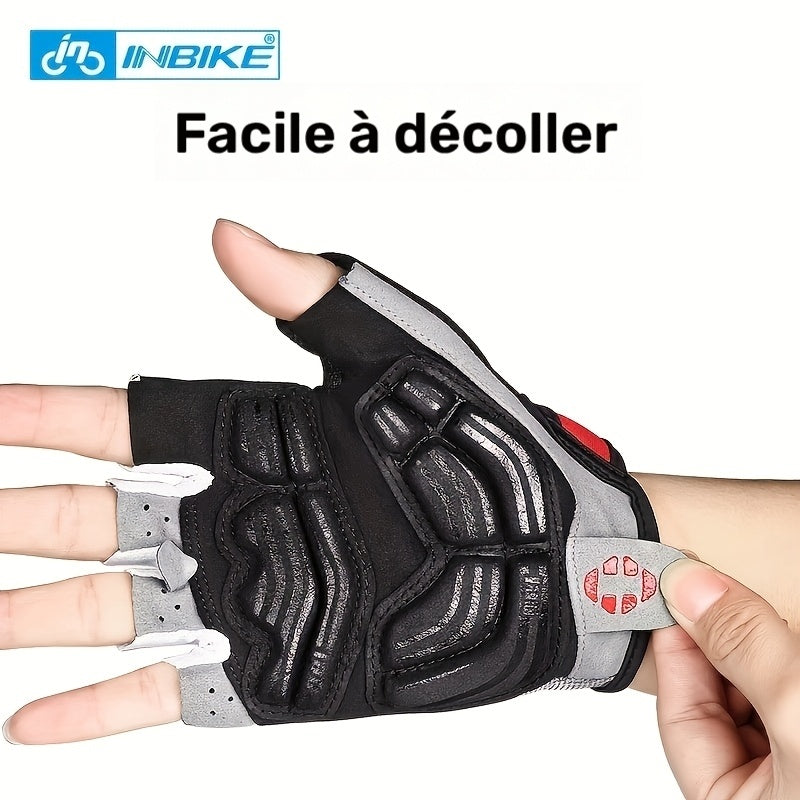 Mitaines de vélo à paume renforcée en simili cuir