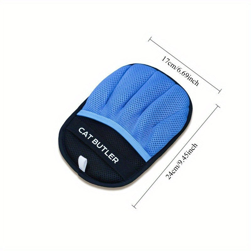 Gants en maille, bleu