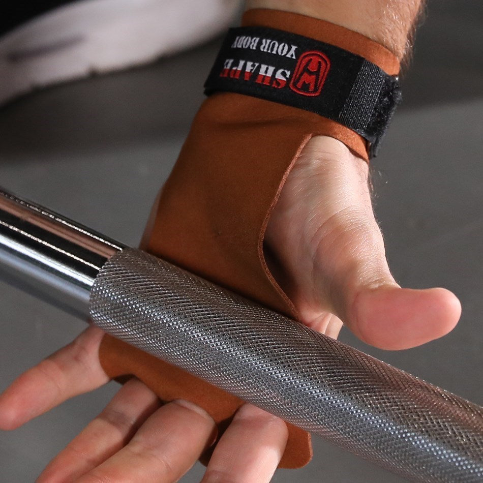 Gants de musculation à sangle de poignet en cuir