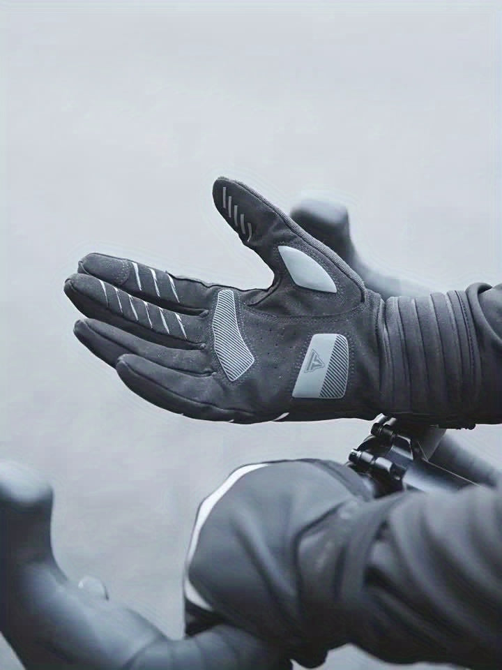 Gants de vélo en maille, noir, tactile
