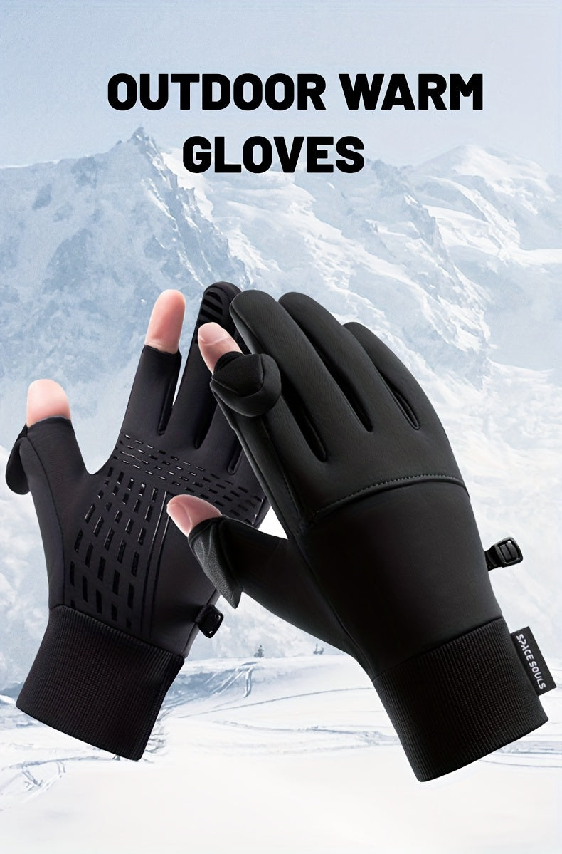 Gants à doigts rabattables à paume renforcée en softshell
