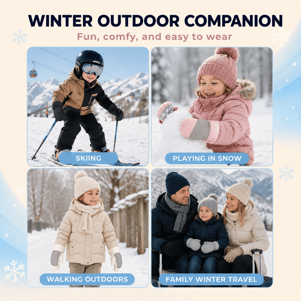 Gants mitaines de ski en alpaga — lot de 2 paires