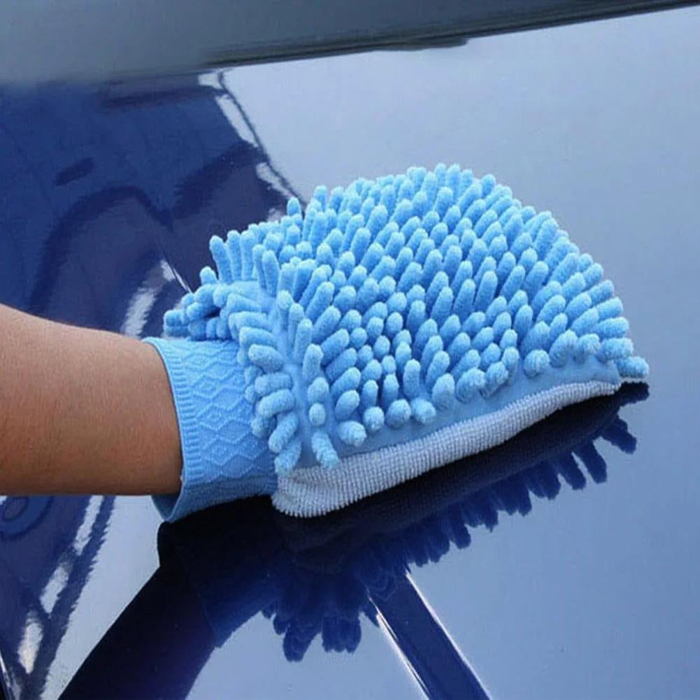 Gants de lavage en microfibre chenille — lot de 3 paires