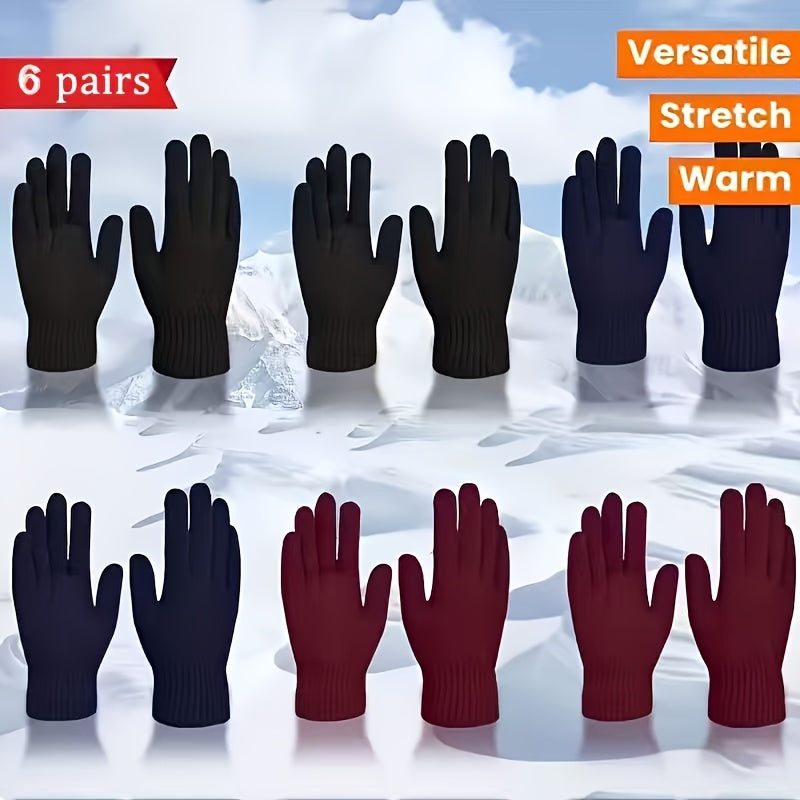 Gants de conduite de ski en maille — lot de 6 paires