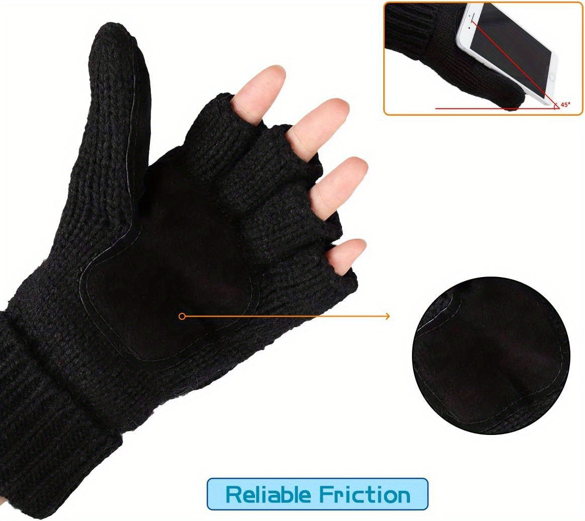 Gants mitaines en laine, beige