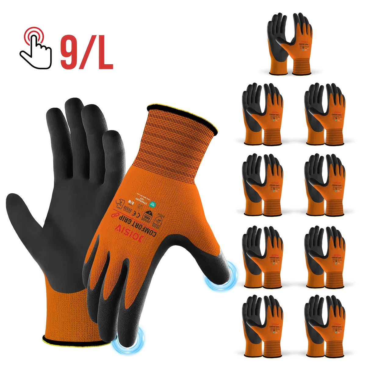 Orange/Noir (10 paires) / 9/L Image
