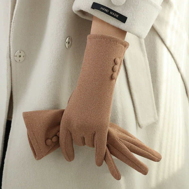 Marron (Style Doublé Polaire à Trois Boutons)