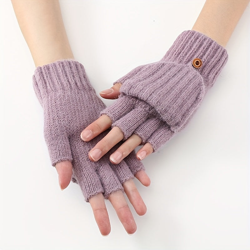Gants mitaines coupe-vent thermiques en maille, 6 coloris