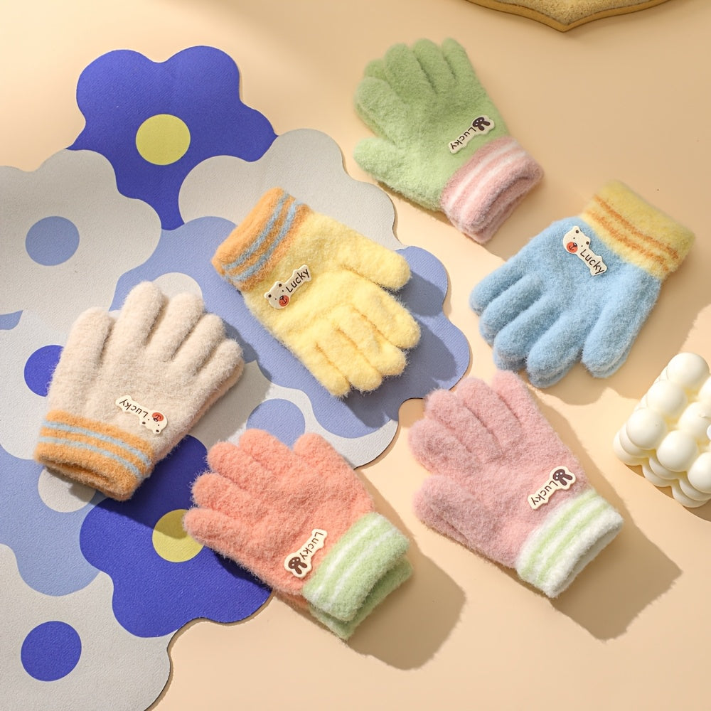 Gants en maille, 6 coloris
