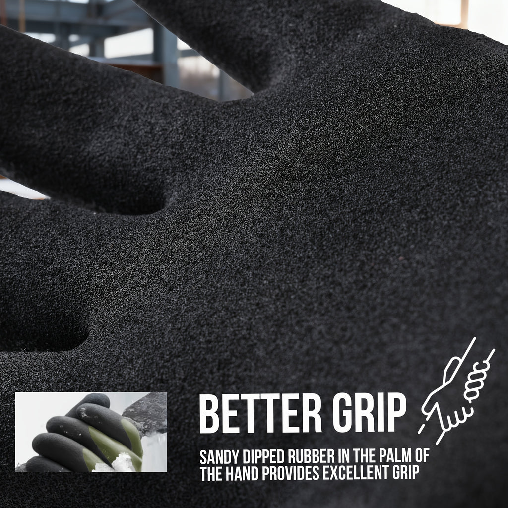 Gants doublés thermiques, vert