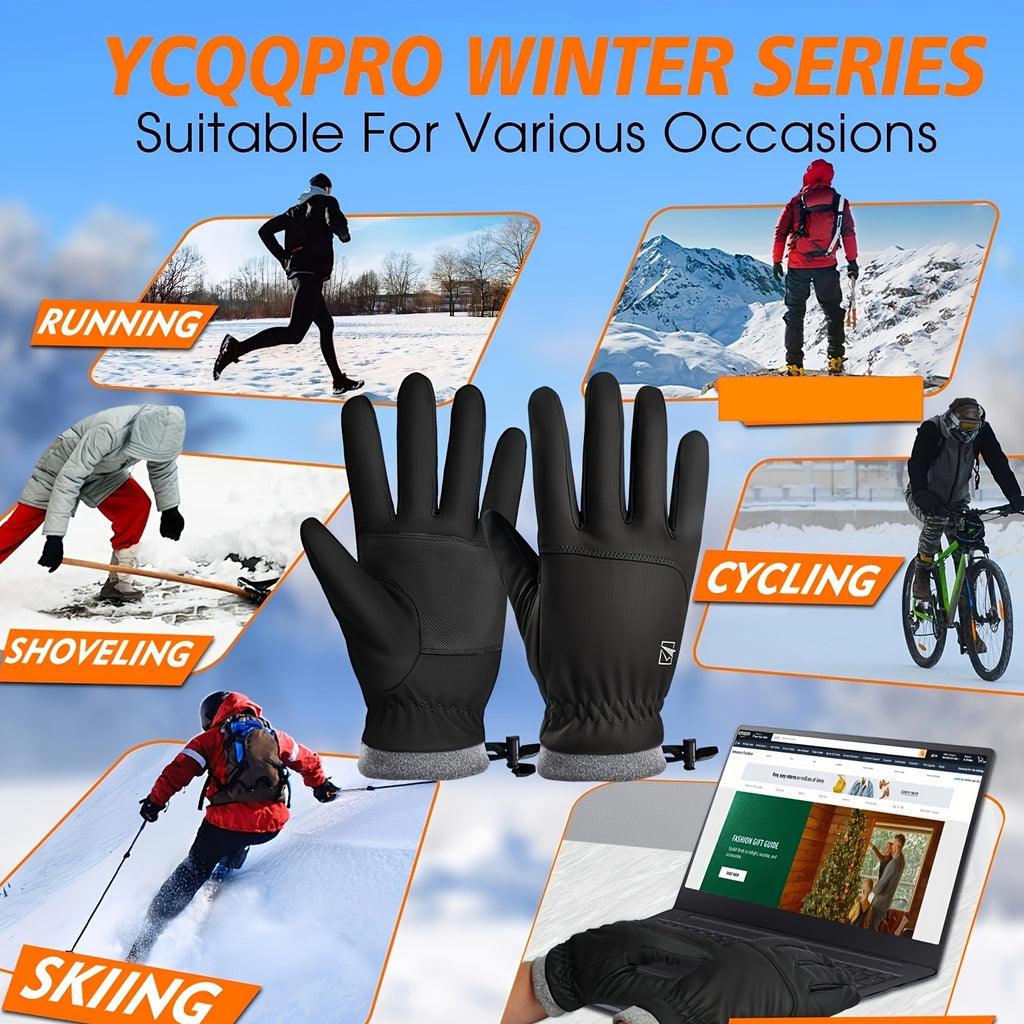 Gants tactiles à sangle de poignet en softshell