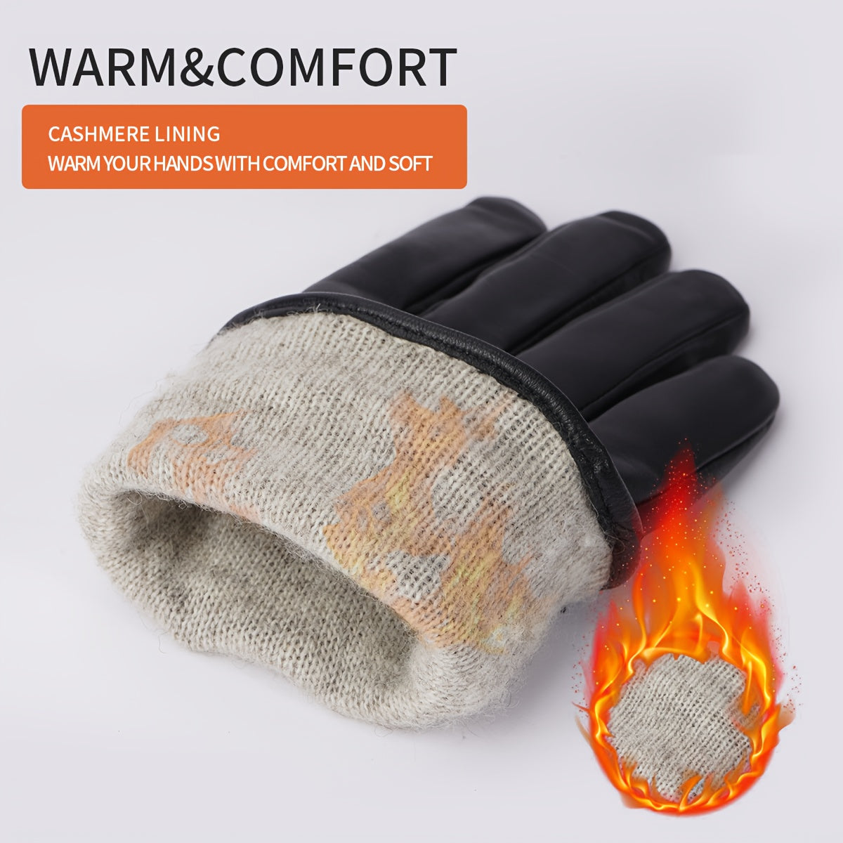 Gants coupe-vent en cuir