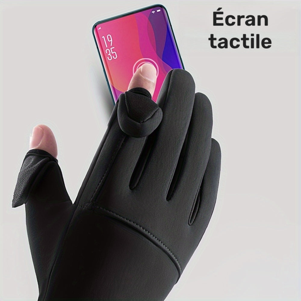 Gants à doigts rabattables à paume renforcée en softshell
